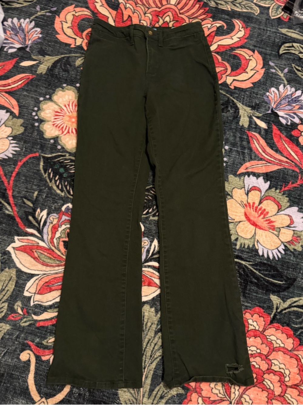 3/$25 🌅 Draper James Green Flare Jeans Size 8 High Rise